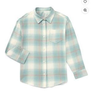 Wonder Nation Kids Plaid Shirt in Blue, White, and Pink